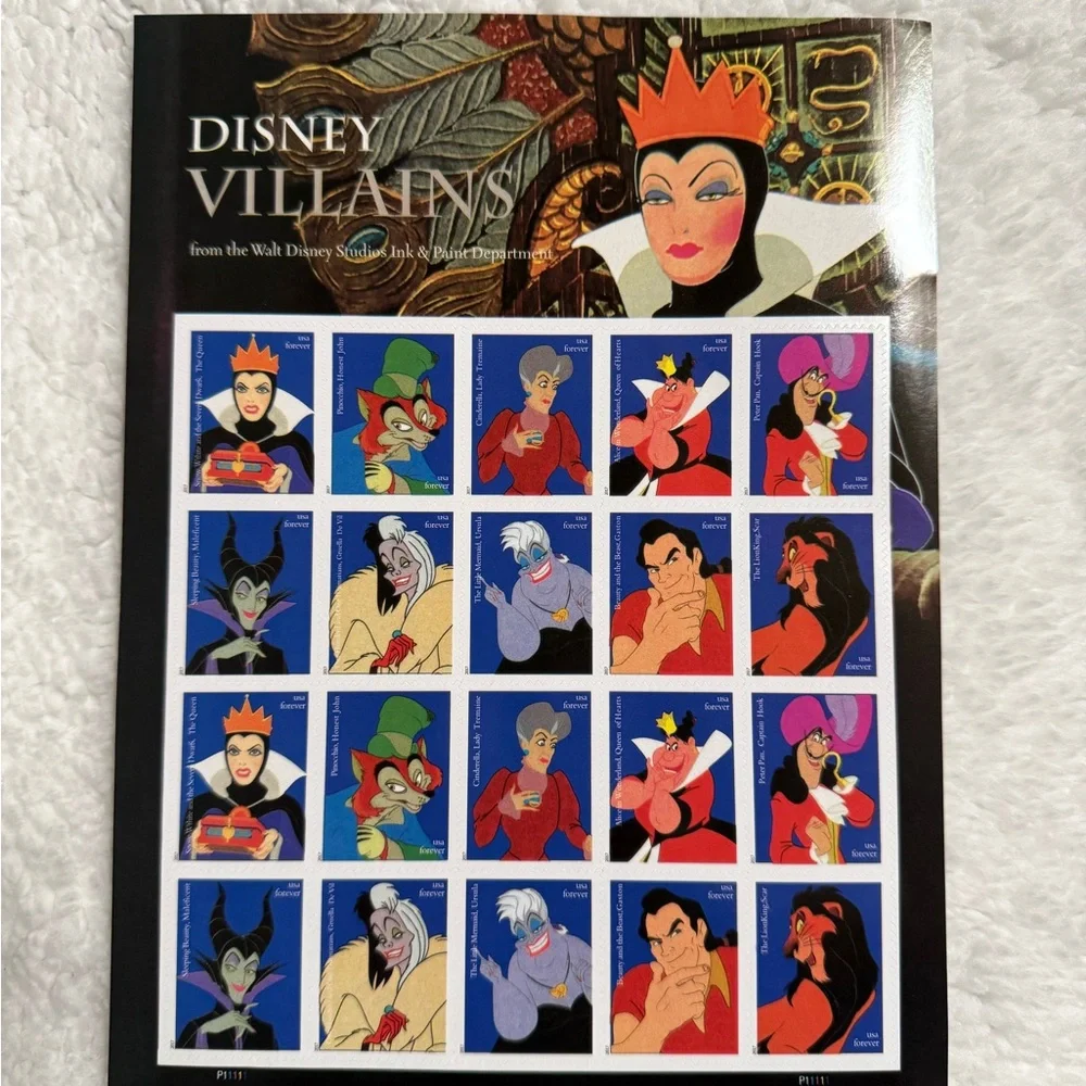 Disney Villains Colorful Stamp Collection